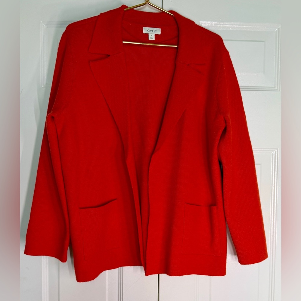 On 34th Vibrant Orange Blazer Size Medium
